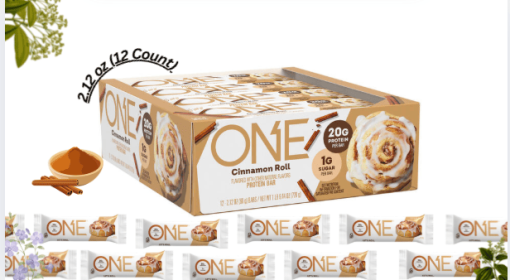 "ONE Cinnamon Roll Flavored Protein Bars, 2.12 oz (12 Count) "