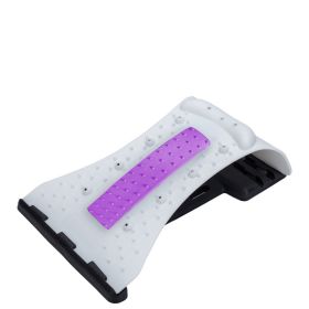 Home lumbar spine cervical support neck traction device (Style: English, Color: Purple white)